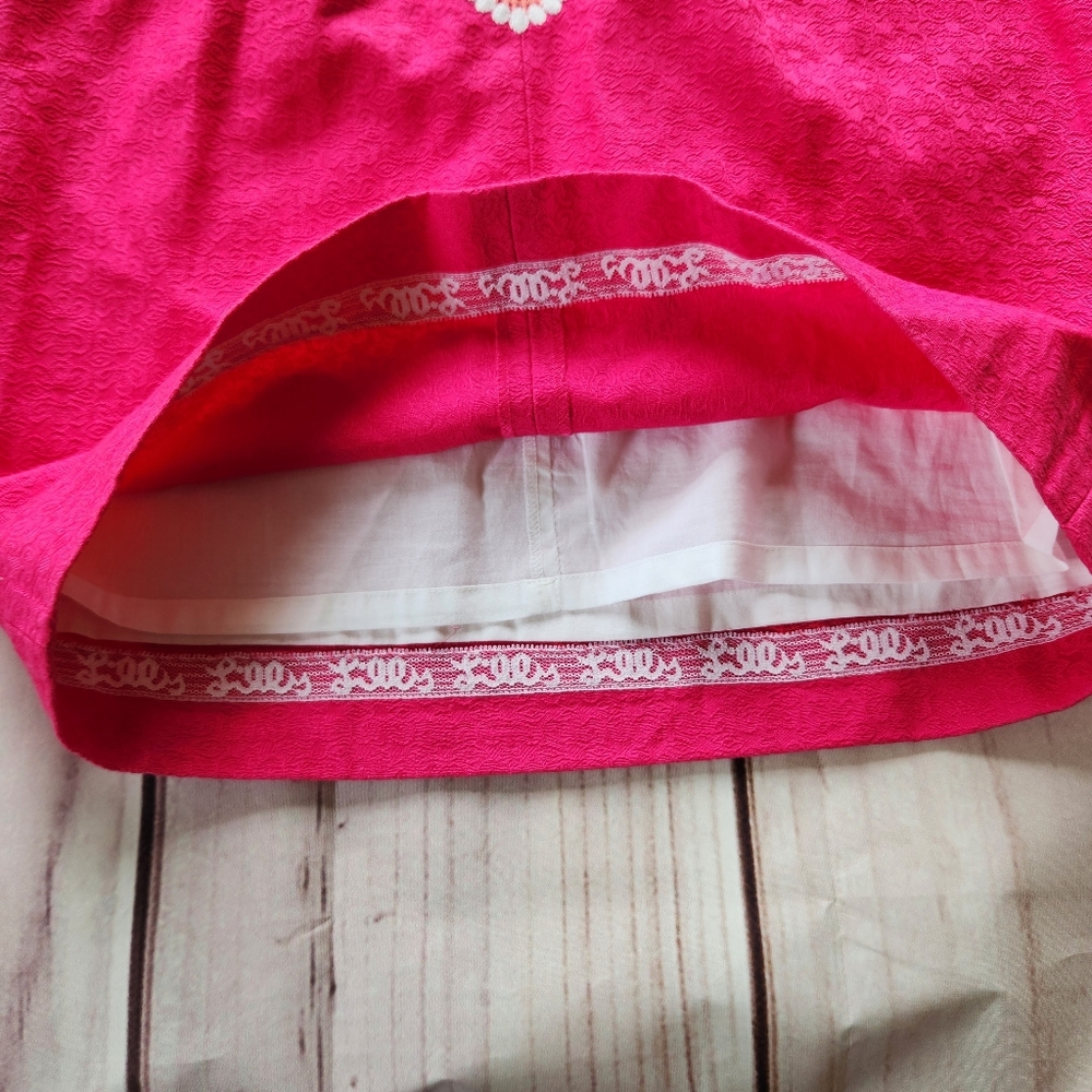 NWT Lilly Pulitzer "Maybell" Dress Pinwheel Hot Pink Embroidered, Women's Size 0 - Picture 8 of 12